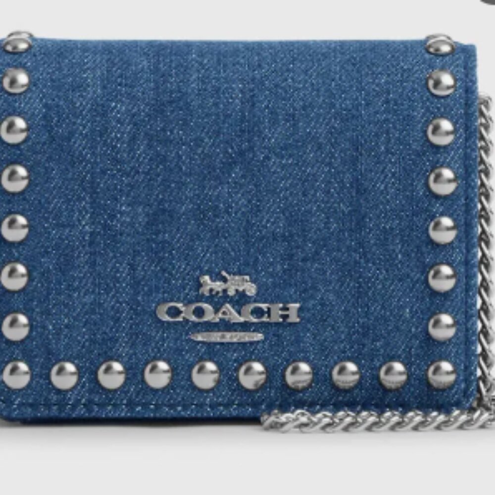 Mini Wallet On A Chain With Rivets
